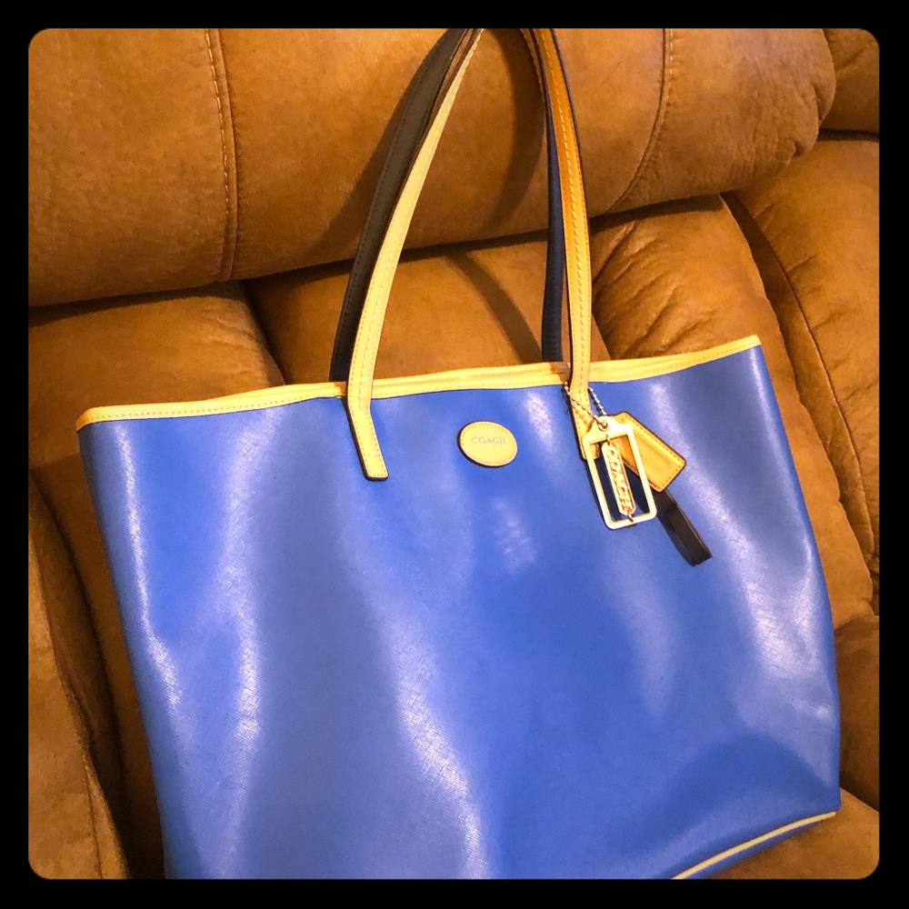 NWOT Coach Royal Blue Large Tote